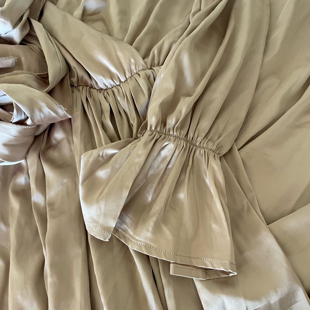 Baltic Born Holly Satin Dress in Champagne - Picture 6 of 9